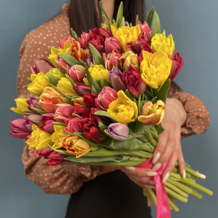 Пионовидный тюльпан микс