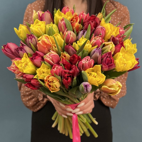 Пионовидный тюльпан микс