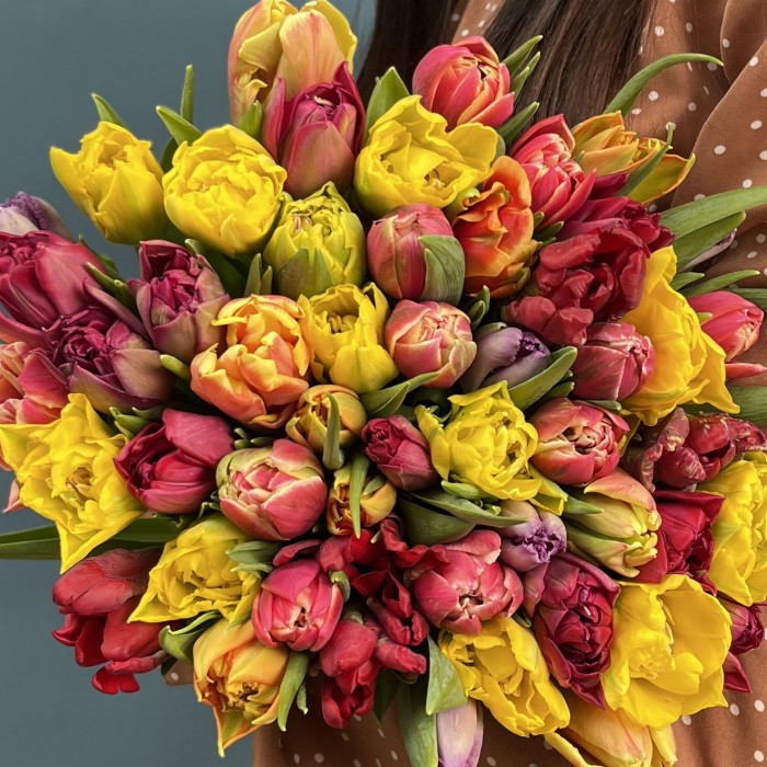 Пионовидный тюльпан микс