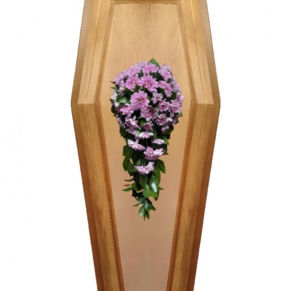 Композиция на крышку гроба из живых цветов № 1