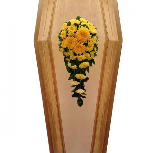 Композиция на крышку гроба из живых цветов № 10