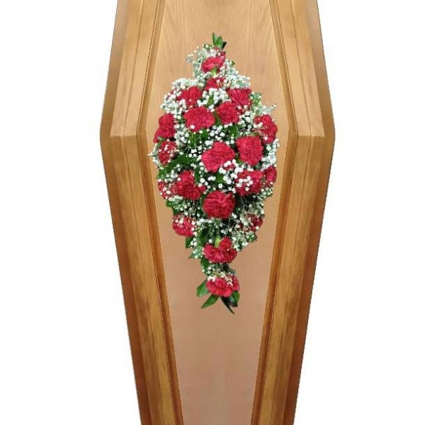 Композиция на крышку гроба из живых цветов № 11