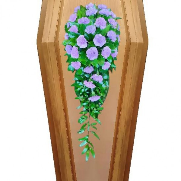 Композиция на крышку гроба из живых цветов № 21