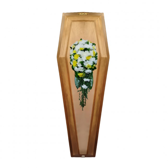 Композиция на крышку гроба из живых цветов № 20