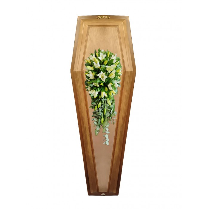 Композиция на крышку гроба из живых цветов № 22