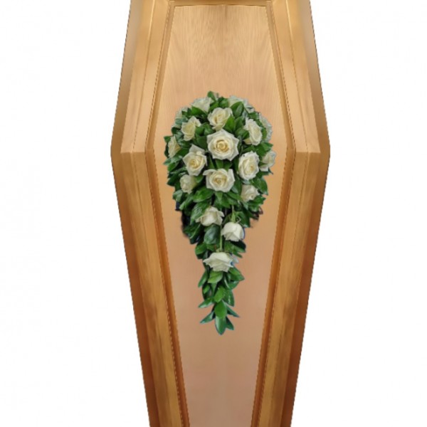 Композиция на крышку гроба из живых цветов № 7