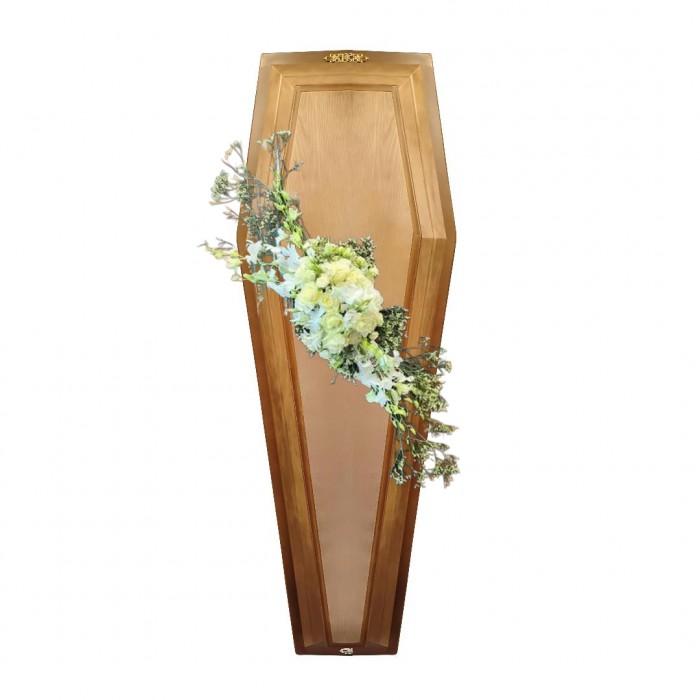 Композиция на крышку гроба из живых цветов № 32