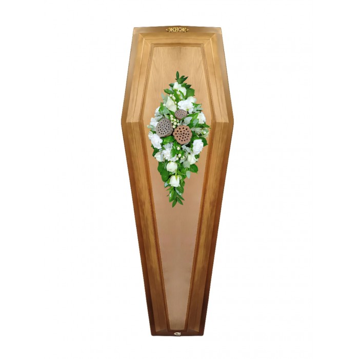 Композиция на крышку гроба из живых цветов № 5