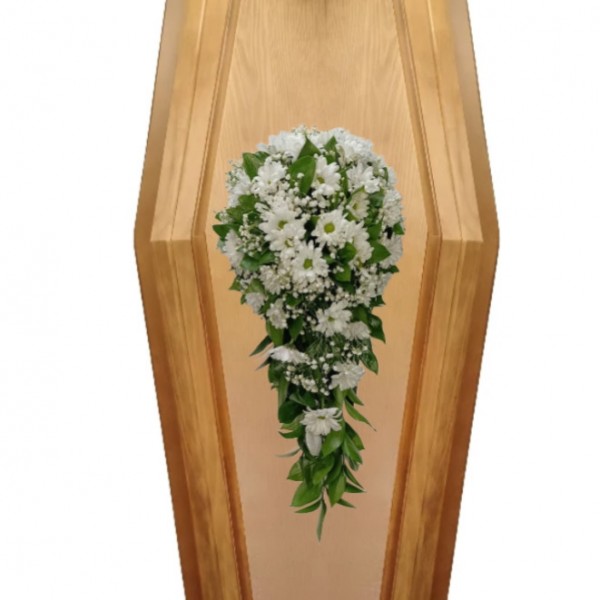 Композиция на крышку гроба из живых цветов № 4
