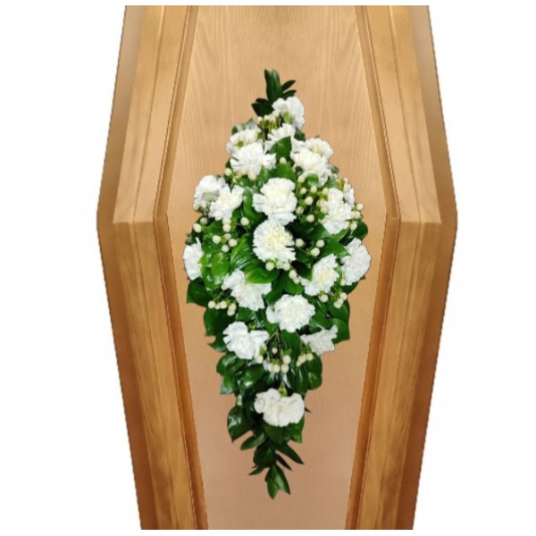 Композиция на крышку гроба из живых цветов № 2