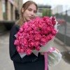 35 кустовых пионовидных роз Вишневая Джульетта