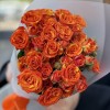 9 огненных кустовых роз Смэшинг 40 см