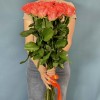 15 оранжевых роз Вау 80 см