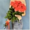 15 оранжевых роз Вау 80 см