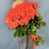 51 оранжевая роза Вау 80 см