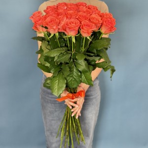 Оранжевая Роза Вау 80 см