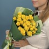 5 кустовых желтых роз Еллоу Бейби 50 см