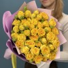 9 кустовых желтых роз Еллоу Бейби 50 см