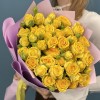 9 кустовых желтых роз Еллоу Бейби 50 см