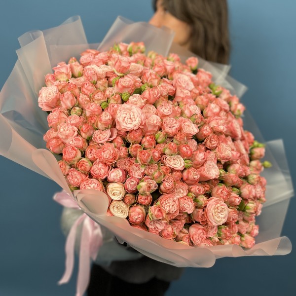 101 кустовая пионовидная роза Мадам Бомбастик