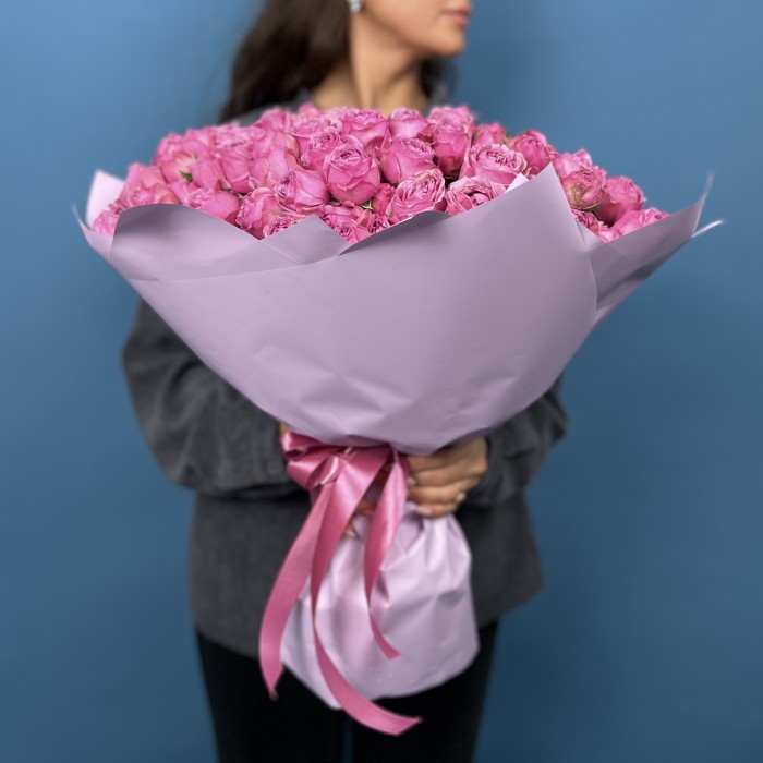 51 кустовая пионовидная Роза Мисти Баблс 40 см