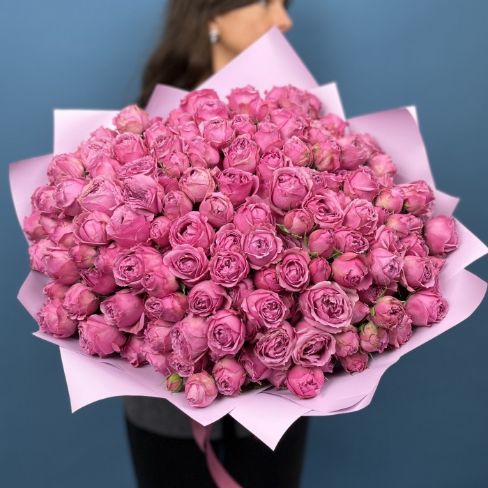 51 кустовая пионовидная Роза Мисти Баблс 40 см