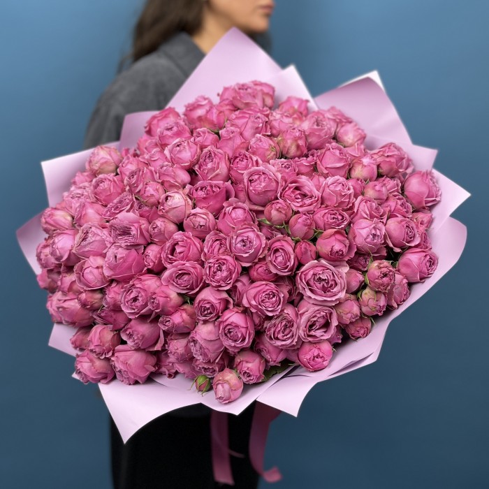 51 кустовая пионовидная Роза Мисти Баблс 40 см