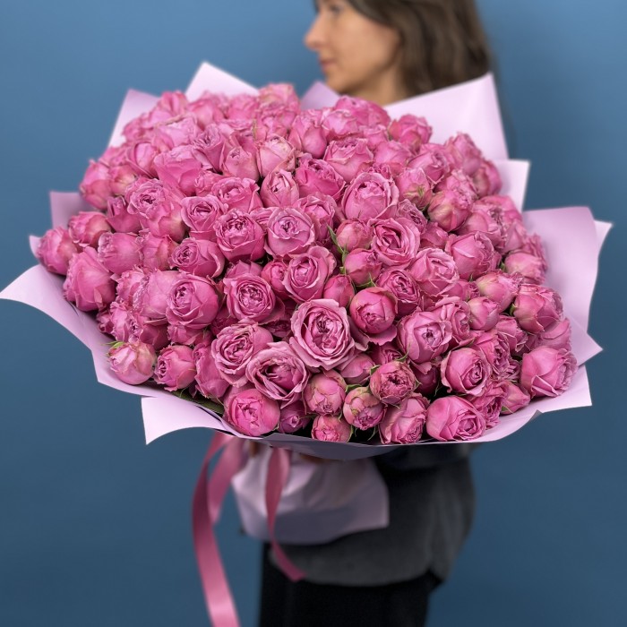 51 кустовая пионовидная Роза Мисти Баблс 40 см