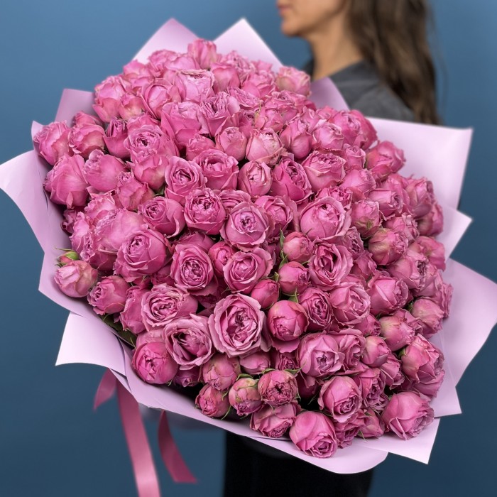 51 кустовая пионовидная Роза Мисти Баблс 40 см