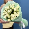 9 белых кустовых роз Сноуфлейк 50 см