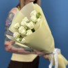 5 белых кустовых роз Сноуфлейк 50 см