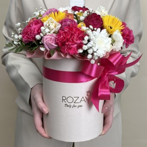 Букет дня  в коробке Нежный аромат