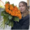 25 оранжевых роз Элеганс 60 см