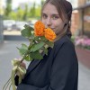 3 оранжевые розы Элеганс 60 см