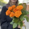 3 оранжевые розы Элеганс 60 см