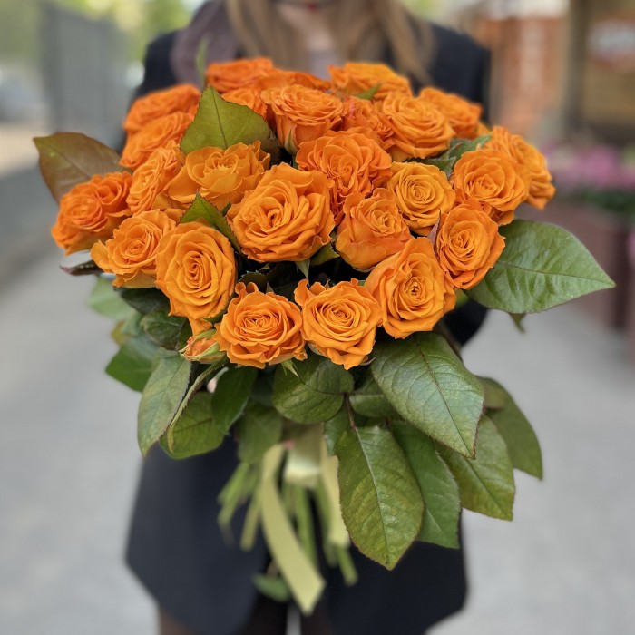 Оранжевая Роза Элеганс 60 см