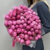25 кустовых пионовидных роз Сильва Пинк 50 см