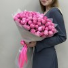 35 кустовых пионовидных роз Сильва Пинк 50 см