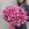 35 кустовых пионовидных роз Сильва Пинк 50 см