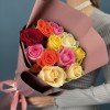 11 ярких роз MIX 60 см