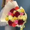 19 ярких роз MIX 60 см