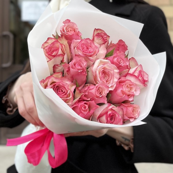 15 роз Алани микс 40 см