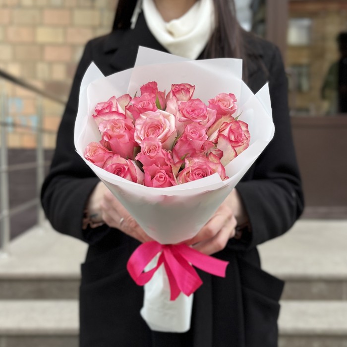 15 роз Алани микс 40 см