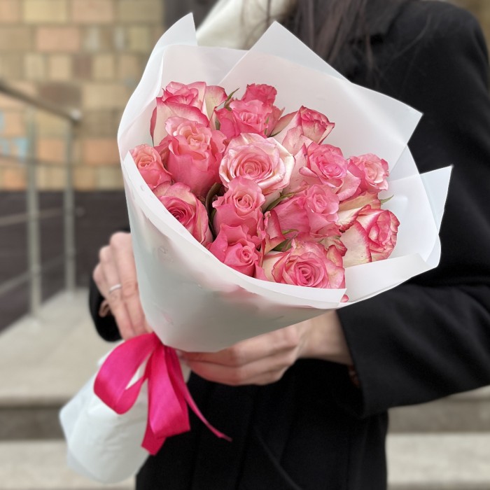 15 роз Алани микс 40 см