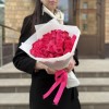 25 малиновых роз Палома Роял 40 см