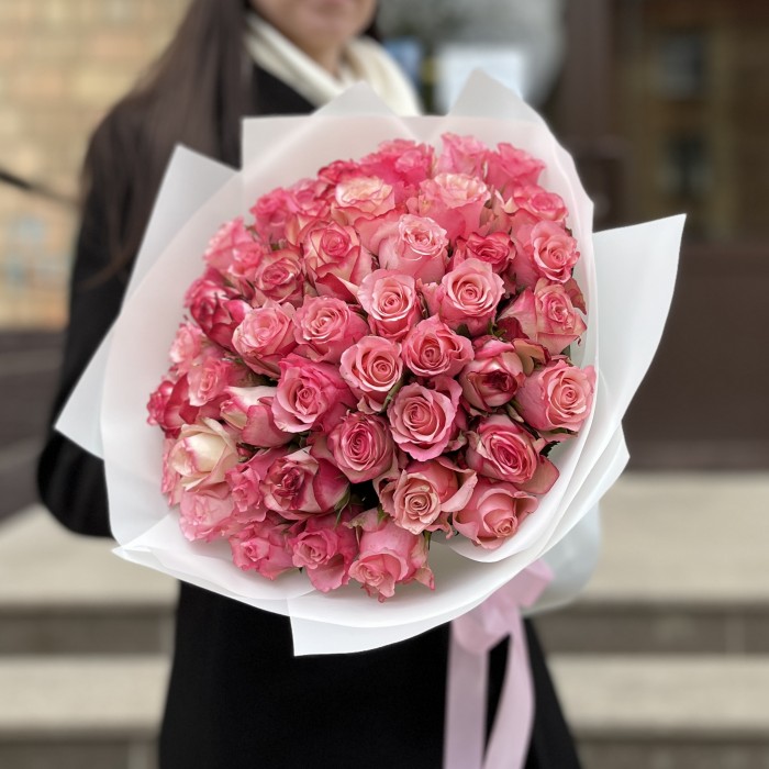 51 Роза розовый микс Алани 40 см