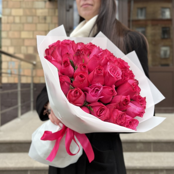 51 малиновая Роза Палома Роял 40 см