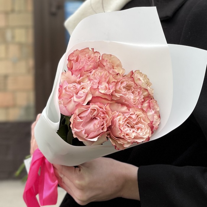 7 роз Кантри Кэнди 40 см