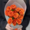 3 огненные кустовые розы Смэшинг 50 см