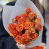 5 огненных кустовых роз Смэшинг 40 см